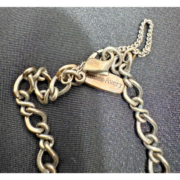 NEW James Avery Sterling Silver Forged Link Charm Bracelet Safety Chain 7” 925 - Picture 7 of 8